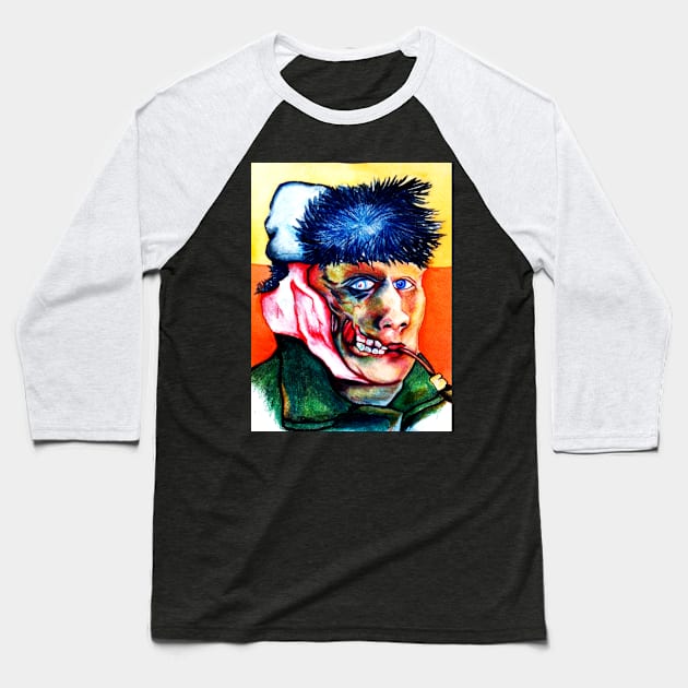 Zombie Van Gogh Baseball T-Shirt by TrevinW